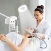 2 in 1 Facial Steamer with 3X Magnifying Lamp; Esthetician Steamer Professional Aromatherapy Humidifier Face Spa Mist Steam for Home Beauty Salon; Per